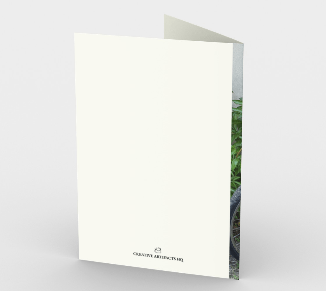 Blank Greeting Card | 5 x 7 | Green Bicycle