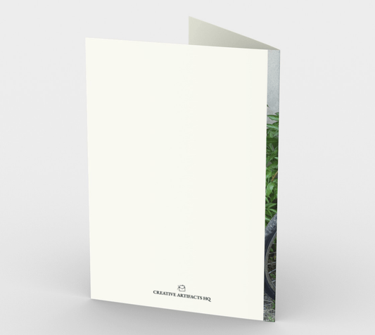 Blank Greeting Card | 5 x 7 | Green Bicycle