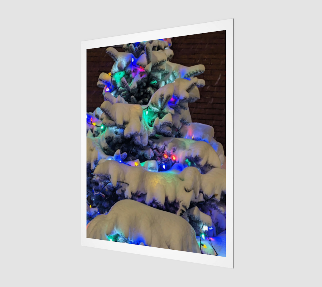 Art Print | Snowy Xmas Tree