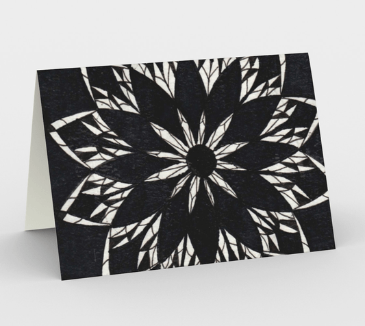 Blank Greeting Card | 5 x 7 | Black Stained Glass