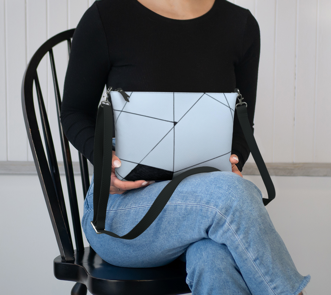 Vegan Leather Crossbody | Line Work