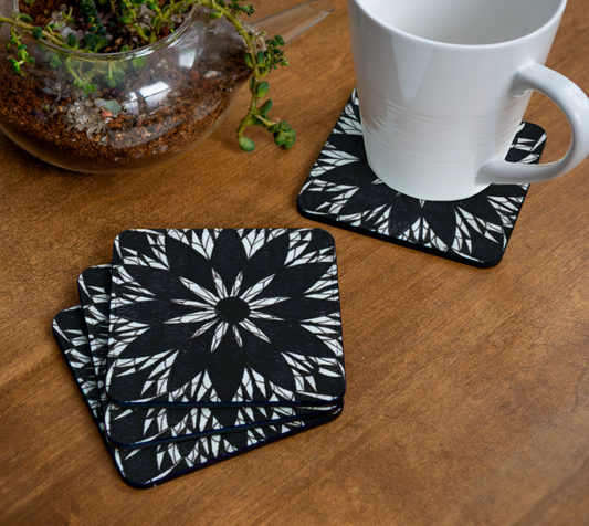 Coasters | Black Stained Glass