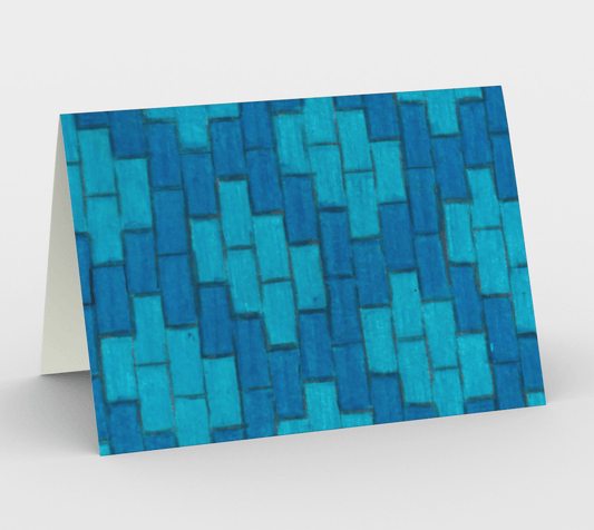 Blank Greeting Card | 5 x 7 | Blue Bricks
