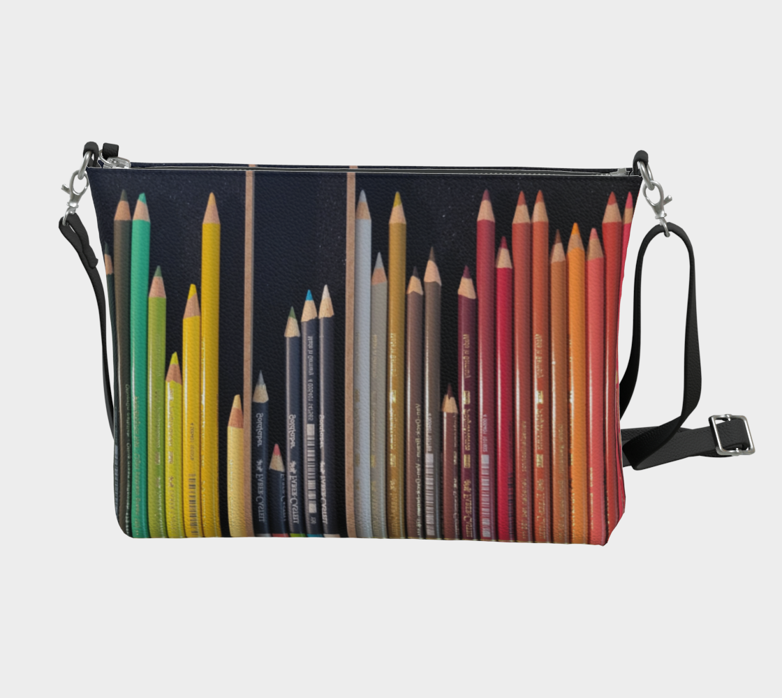 Vegan Leather Crossbody | Pencils, Reds
