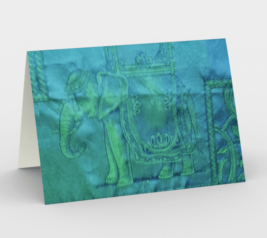 Blank Greeting Card | 5 x 7 | Woven Elephant