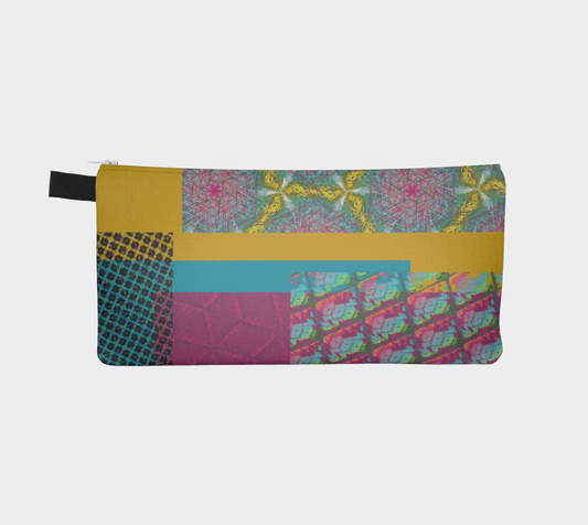 Zippered Cotton Canvas Pencil Case | Tropical Explosion