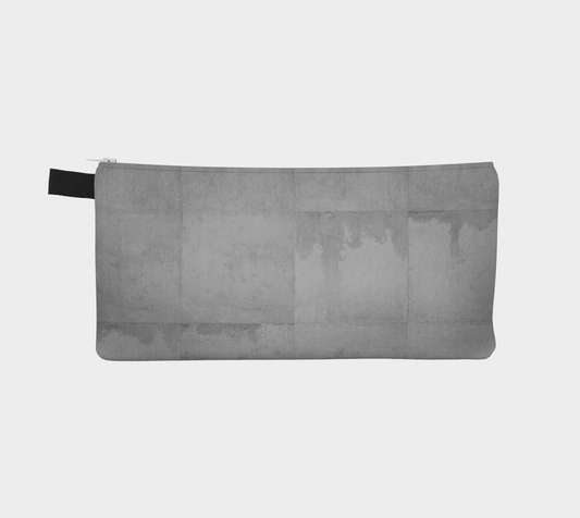 Zippered Cotton Canvas Pencil Case | Concrete