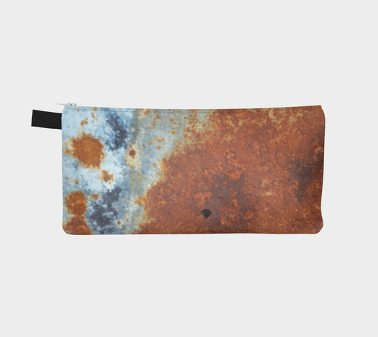 Zippered Cotton Canvas Pencil Case | Rust
