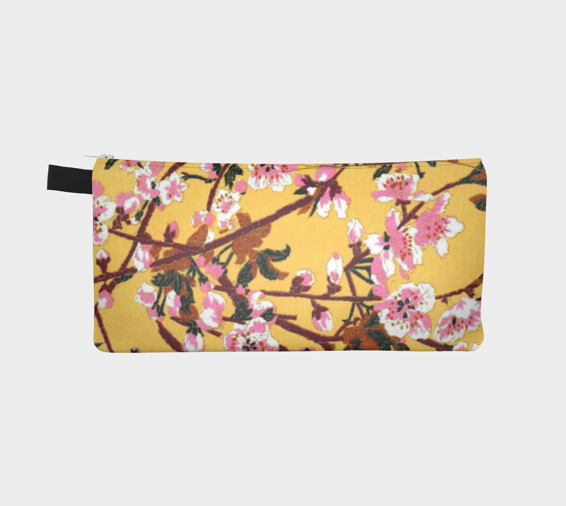 Floral Mustard Pencil Case