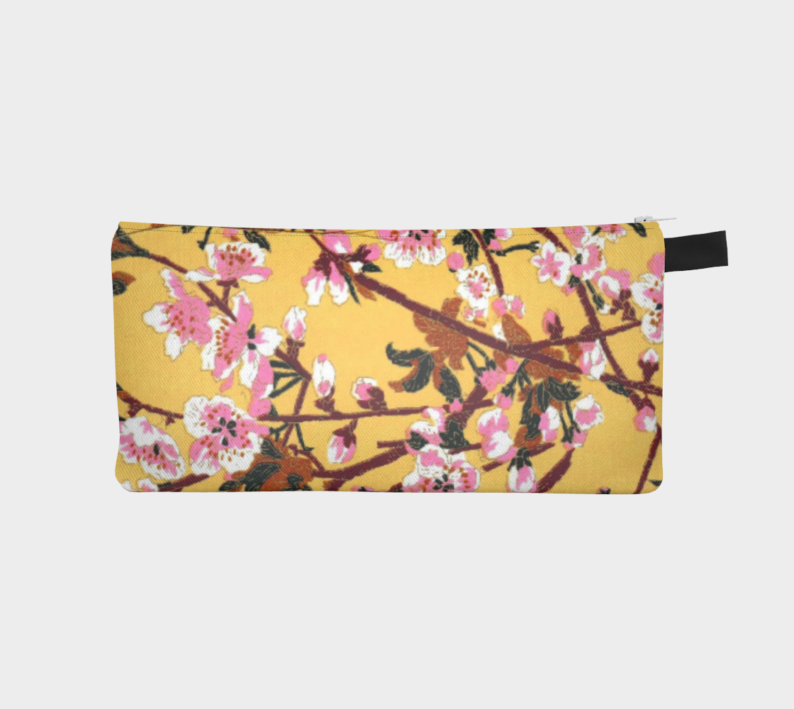 Floral Mustard Pencil Case