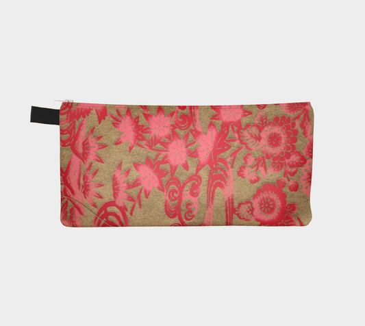 Zippered Cotton Canvas Pencil Case | Pink Velvet