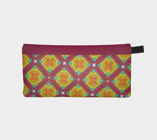 Zippered Cotton Canvas Pencil Case | 70s Kitchen Tile