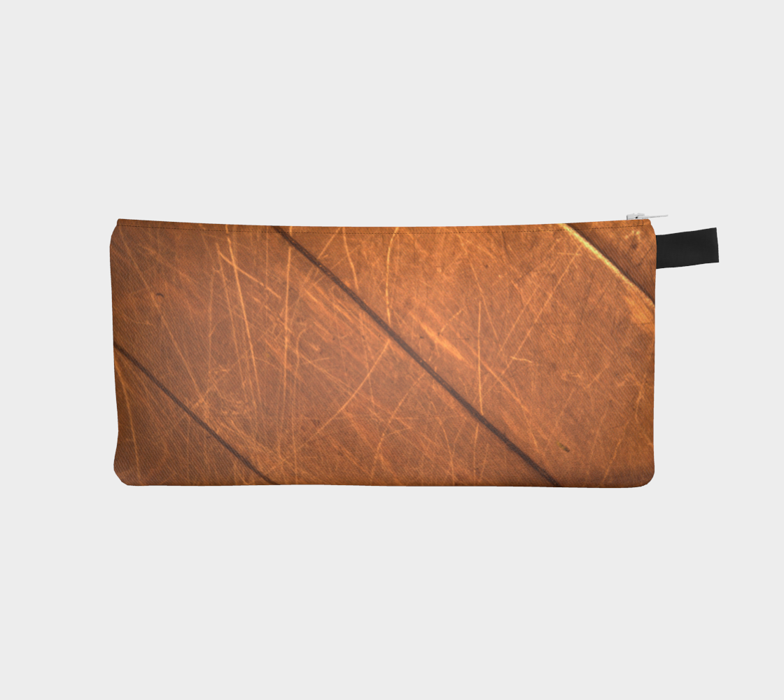 Scratched slats pencil case
