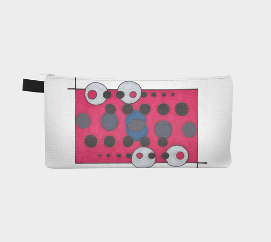 Zippered Cotton Canvas Pencil Case | Retro