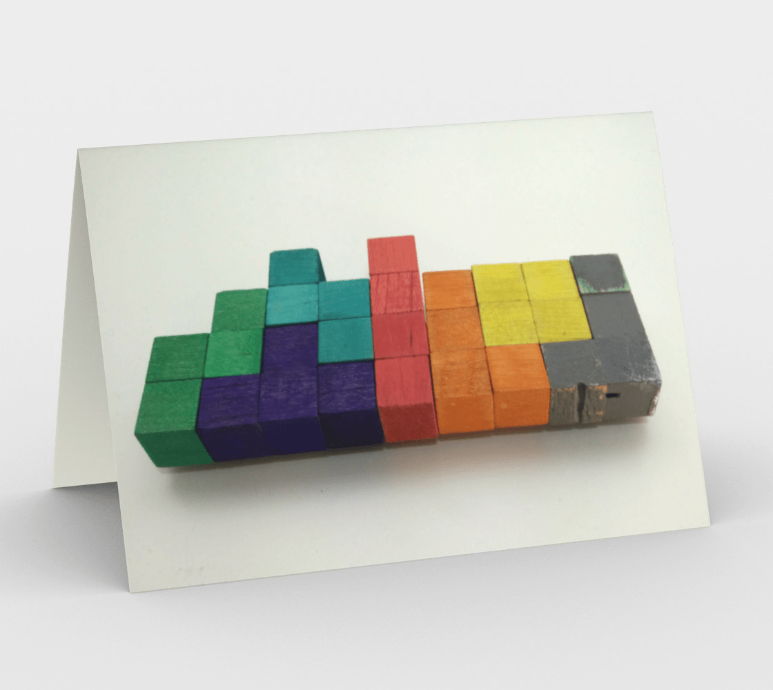 Blank Greeting Card | Tetris Cubes