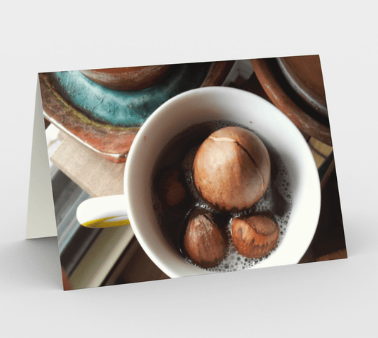 Blank Greeting Card | Hazelnut and Avocado