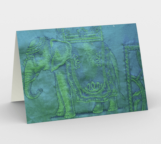 Blank Greeting Card | Woven Elephant