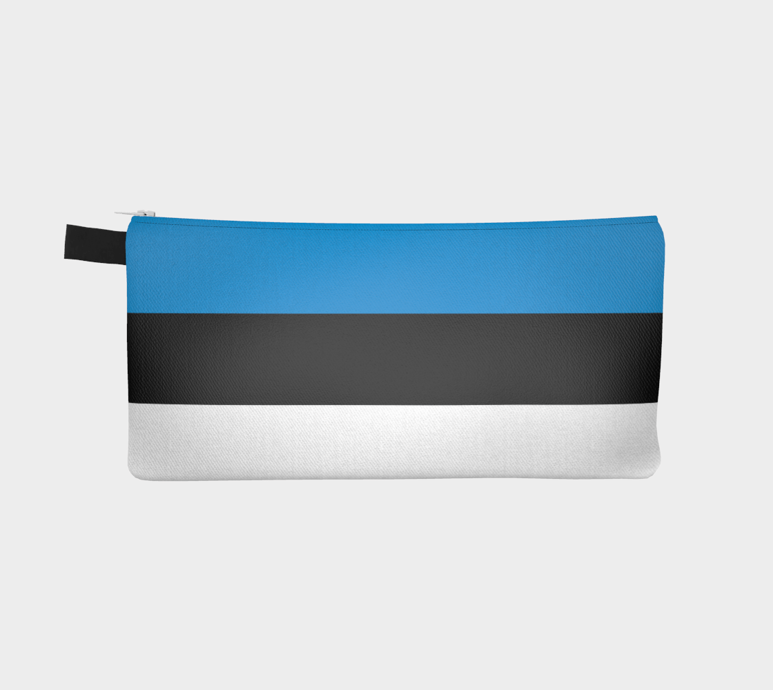 Cotton Canvas Pencil Case | Estonian flag